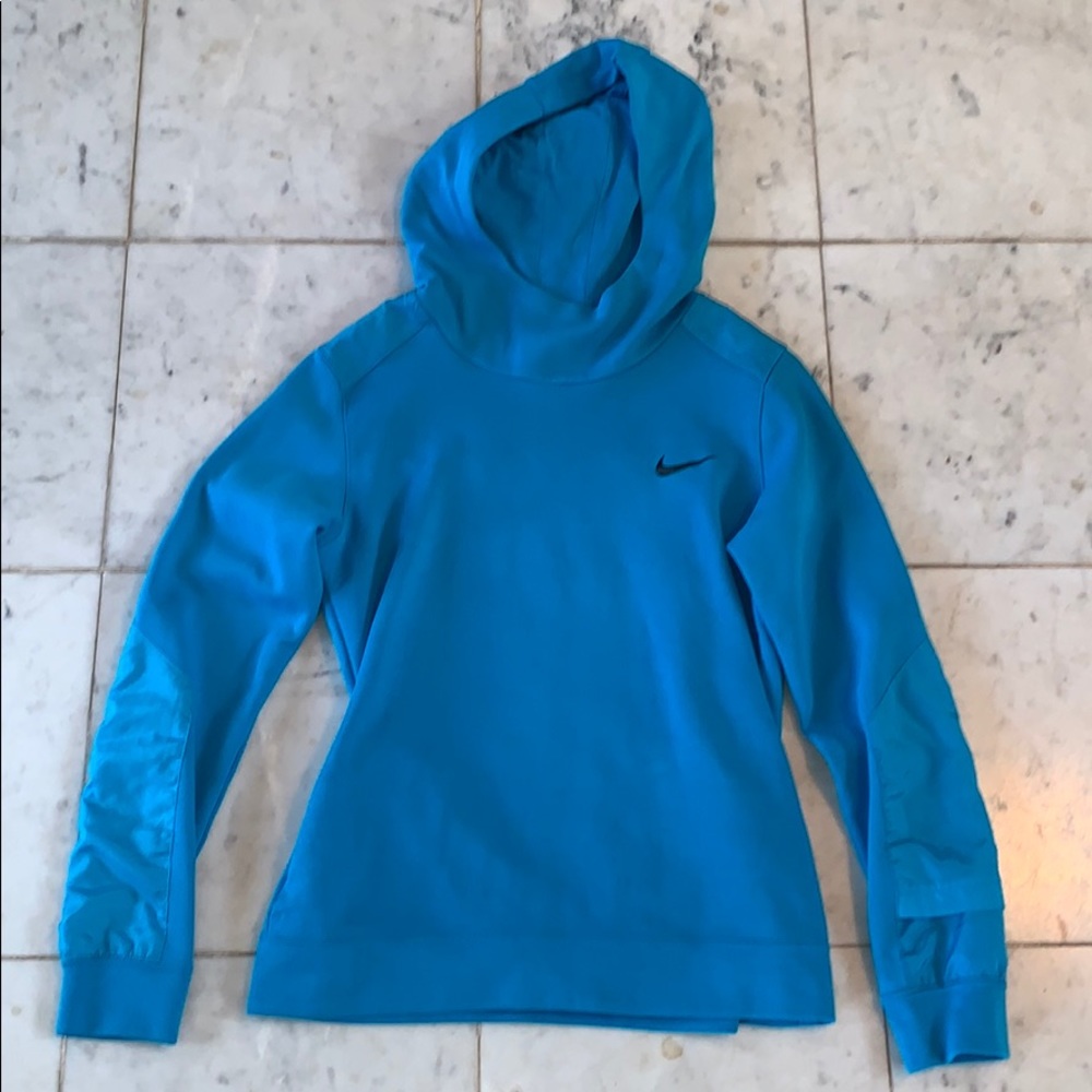 Nike teal blue activewear hoodie size S